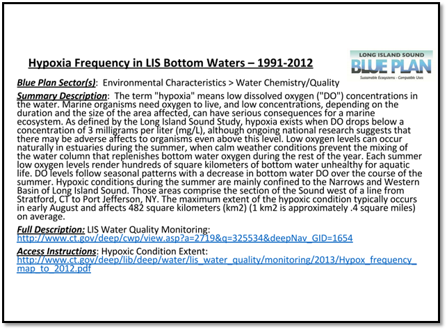Example of meta data description from hypoxia map template