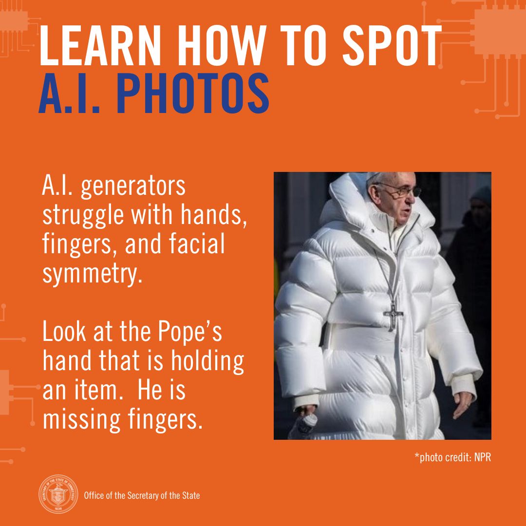 Learn how to spot A.I. photos - graphic 1